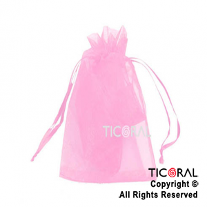 BOLSA ROSA ORGANZA 20X13CM HS2626-18 x 1